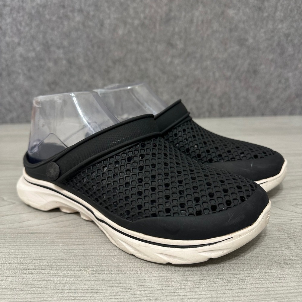 Skechers Foamies GO WALK 7 Joyous Black Perforated Clog Shoes Womens Size 7‎